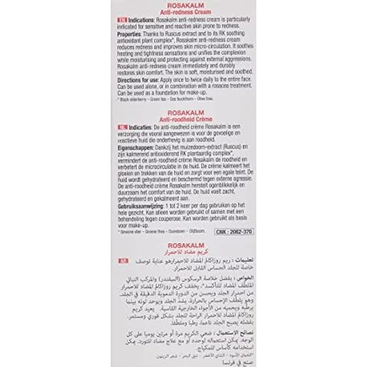 ACM Rosakalm Creme gegen Rötungen, feuchtigkeitsspendende Gesichtscreme für empfindliche Haut, beruhigende Wirkung und Make-up-Grundlage – Bild 5