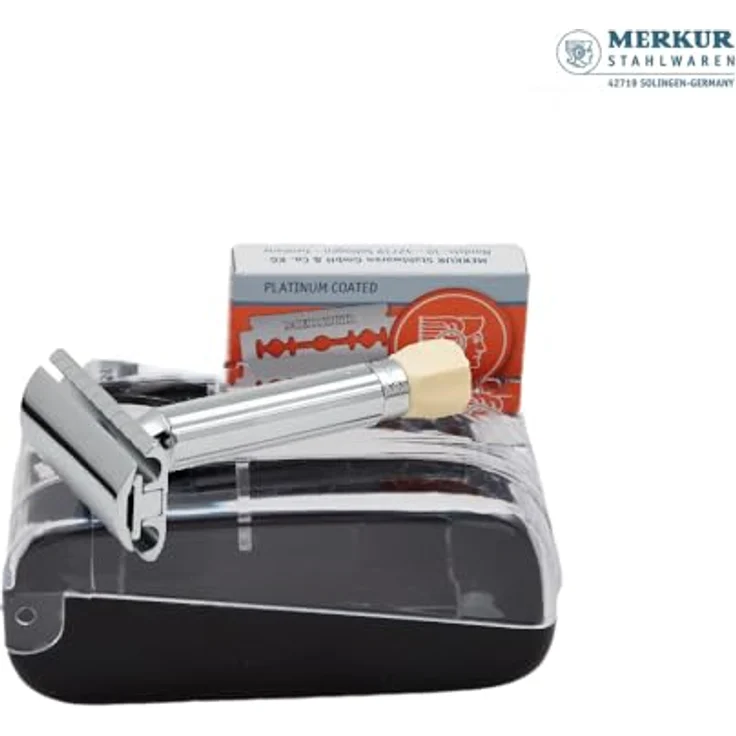 Merkur Rasierer, verchromt, in Schatulle – Bild 4