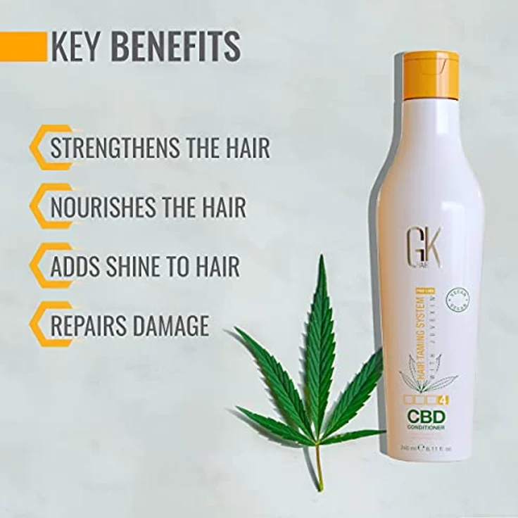 GK Hair CBD Conditioner, revitalisierender Conditioner mit feuchtigkeitsspendendem CBD, 240 ml – Bild 3