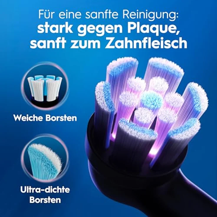Oral-B iO Series 2, Elektrische Zahnbürste mit sanften Mikrovibrationen und zwei Handstücken, Night Black/Forest Green – Bild 15