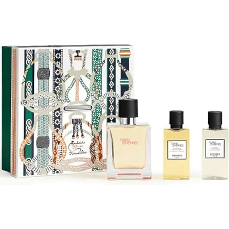 HERMES Terre D'Hermes Set (Parfum 75ml + Mini 12,5ml + After Shave 40ml) - Hochwertiges Herren-Duft-Set von Hermes – Bild 1