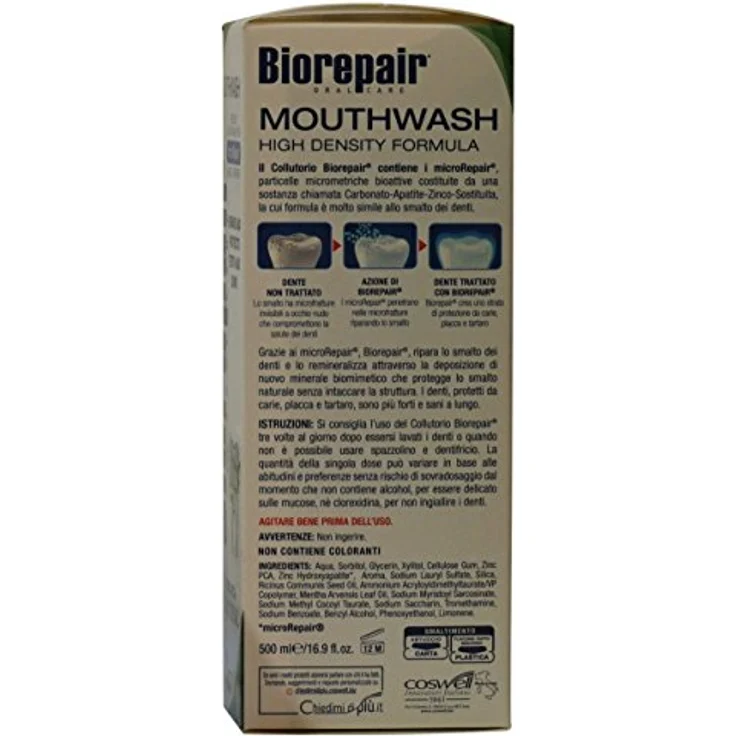 Biorepair Mouthwash 3 in 1, Mundwasser gegen Plaque, 500 ml - erfrischender Atem, Schutz vor Zahnbelag, unisex – Bild 5