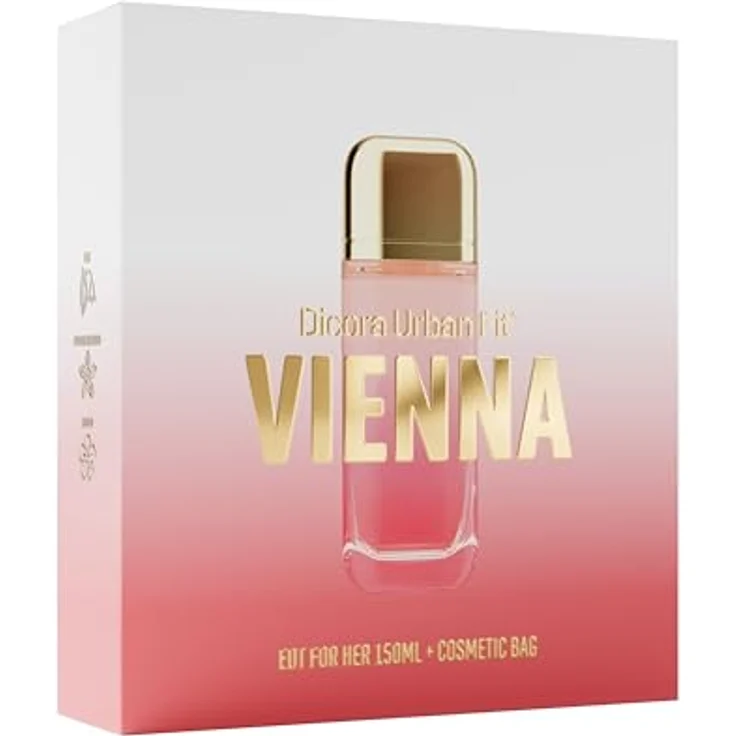 Dicora UrbanFit Vienna for Her, Damenparfüm EDT 150 ml, fruchtiger Gourmet-Duft mit Vanille und Haselnuss, inklusive Necessaire – Bild 2