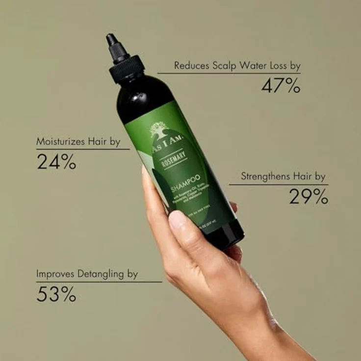 As I Am Rosmarin-Shampoo, 237 ml, Kopfhautbehandlung mit Biotin und Sägepalme zur Haardichtestärkung – Bild 2