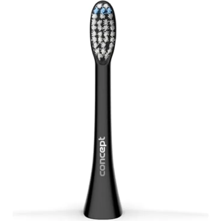 Concept Zahnbürstenkopf ZK0053, Set mit 4 weichen Bürstenköpfen für sanfte Reinigung, schwarz
