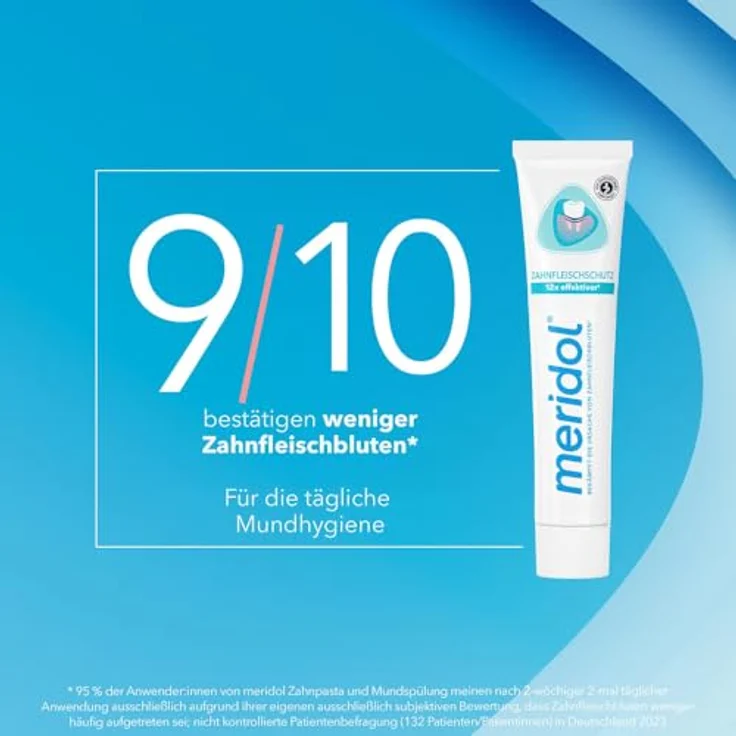 Meridol Zahncreme 75 ml, antibakterielle Zahnpflege, saubere & gesunde Zähne – Bild 3