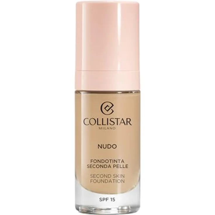 Collistar Foundation Nude zweite Haut, langer Halt, leichte Abdeckung, modulare Formel, wasserdicht, strahlender Hauteffekt, LSF 15, 2G Goldbeige, 30