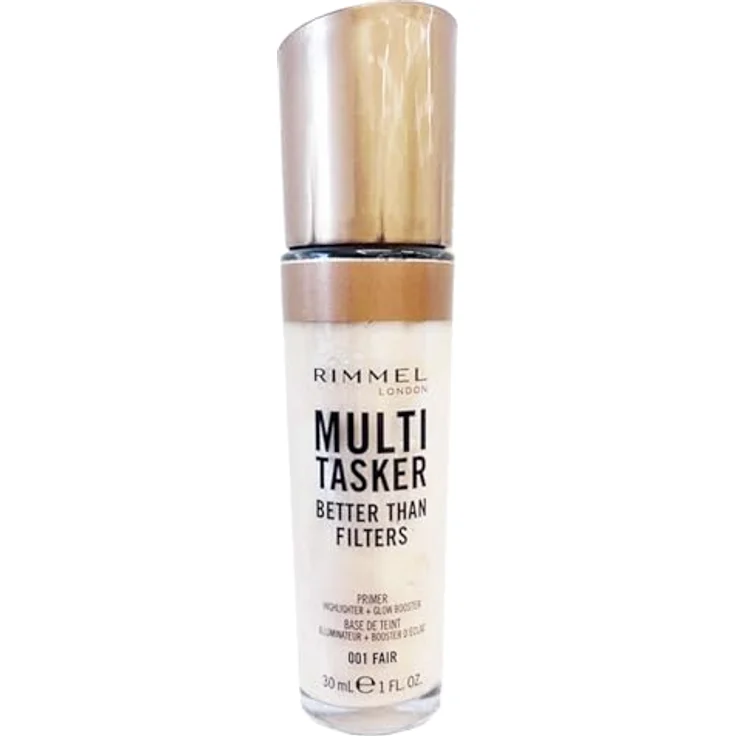 Rimmel Multi-Tasker Better Than Filters aufhellender Make-up Primer, Farbton 001 Fair, 30 ml, vegan und cremige Struktur zur Vereinheitlichung der Hauttöne – Bild 1