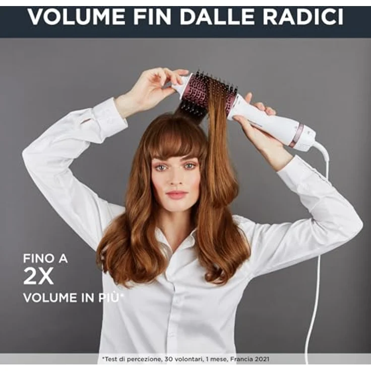 Rowenta CF6135F0, Warmluftbürste mit Keramikbeschichtung, 800 Watt, drei Temperaturstufen, Ionen-Technologie zur Frizz-Reduzierung – Bild 2