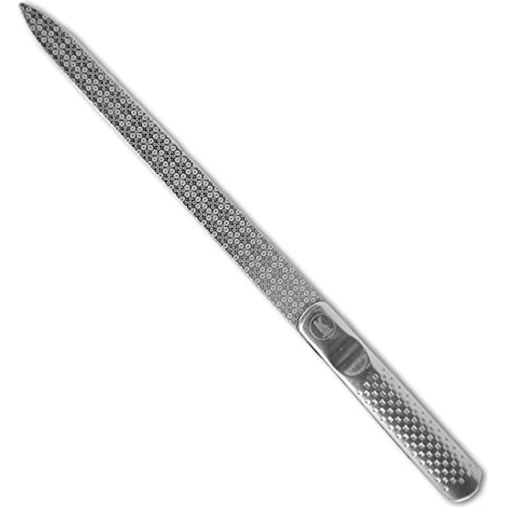K-Pro Nagelfeile Edelstahl - Profi Maniküre Fingernägel Fußnägel Feile - 1 Stück