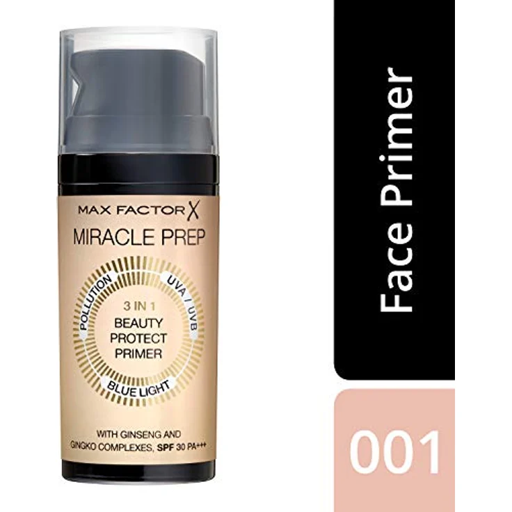 Max Factor Miracle Prep 3in1 Make up Primer Beauty Protect 30 ml, Grundlage für die Foundation  – Bild 2