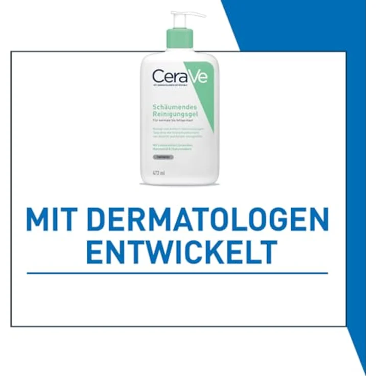 CeraVe schäumendes Reinigungsgel 473 ml für normale bis fettige Haut, reinigt ohne die Hautschutzbarriere anzugreifen – Bild 4