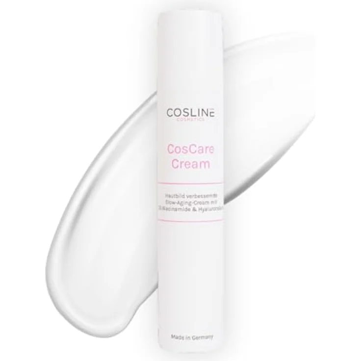 COSLINE CosCare Cream, Tagescreme für Gesichtspflege, feuchtigkeitsspendend, leicht, Anti-Aging, geeignet für sensible Haut, vegan, 50 ml, Made in Germany – Bild 1