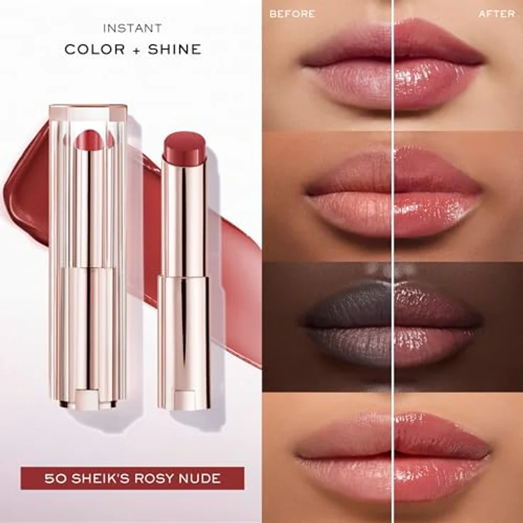 Lancôme Lip Idole Squalane-12 Butterglow Care-In-Glow Color Balm - 50 Sheik's Rosy Nude 3 g, Lippenstift – Bild 4