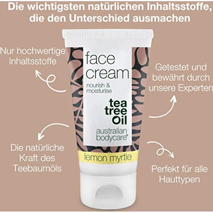 Australian Bodycare Anti-Pickel Gesichtscreme 50 ml - Mit Teebaumöl + Lemon Myrtle - Für unreine, fettige, trockene, Mischhaut - Ideal bei Pickel & Akne – Bild 3