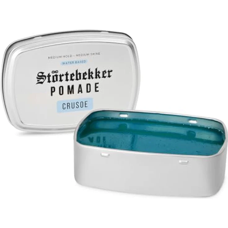 Störtebekker® Premium Pomade Wasserbasiert Crusoe, Haarwachs für Herren mit mittlerem Halt und Glanz, 125ml, Made in Germany – Bild 3