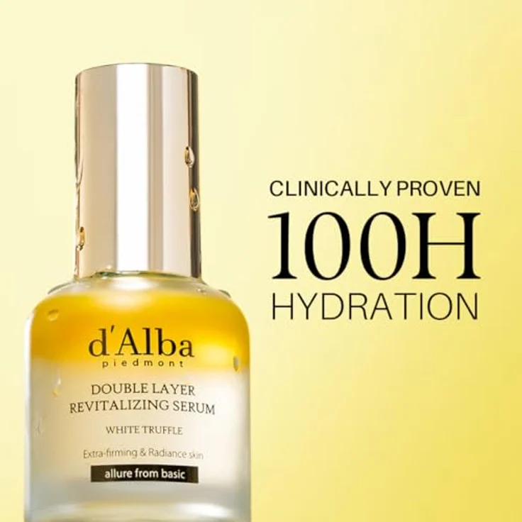 d'Alba Italian White Truffle Double Layer Revitalizing Serum, Gesichtsserum mit 100 Stunden Hydratation, 30 ml – Bild 2