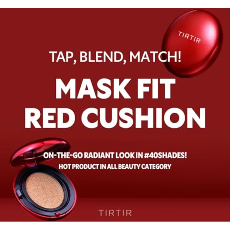 TIRTIR Mask Fit Cushion 23N Sand Mini, 18 g, rote Polsterung Matte Finish, feuchtigkeitsspendend, schweißfest (1 Stück) – Bild 2