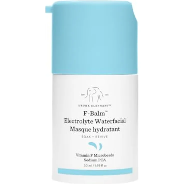 Drunk Elephant F-Balm Electrolyte Waterfacial, Gesichtsmaske mit intensiv feuchtigkeitsspendender Formel, 50 ml, parfümfrei und silikonfrei