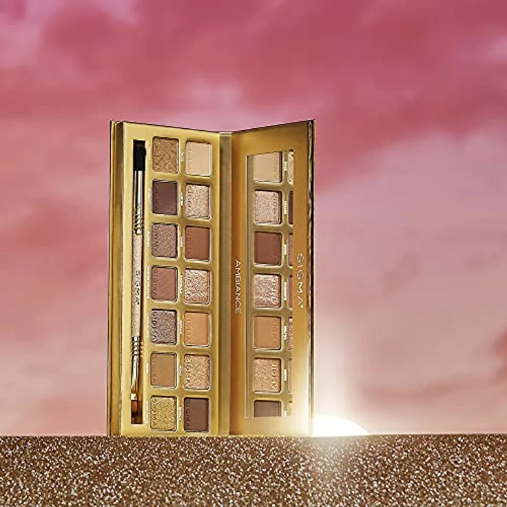 Sigma Beauty Ambiance Lidschattenpalette, 24 g, hochpigmentierte Lidschatten mit schimmernd mattem Effekt, vegan, inkl. Spiegel und Applikator – Bild 7