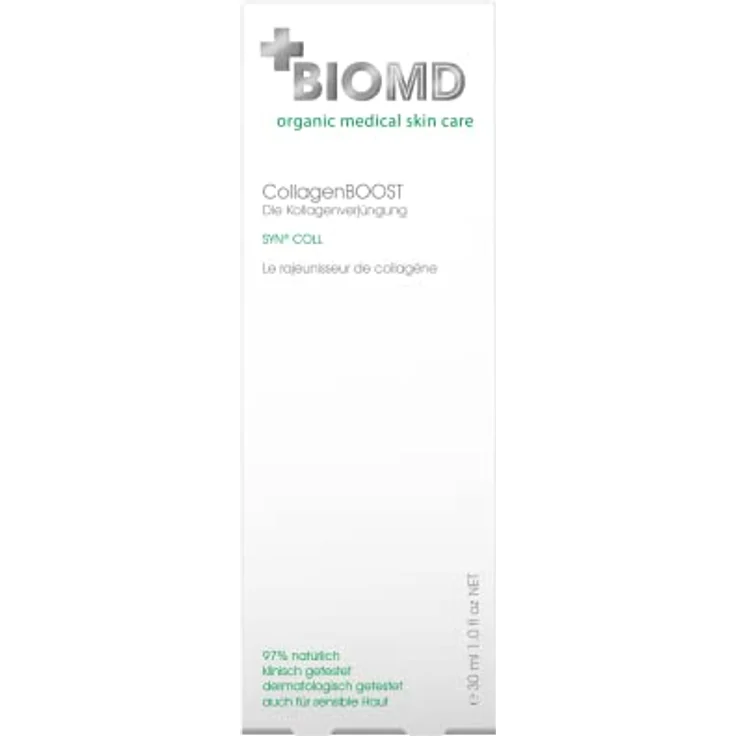 BIOMED BioMD Collagen Boost, 30ml - Kollagenverjüngung mit SYN COLL, reduziert Falten, glättet die Haut, verbessert Festigkeit und Elastizität, natürlicher Aufheller mit Zitronensäure, klinisch getestet – Bild 2