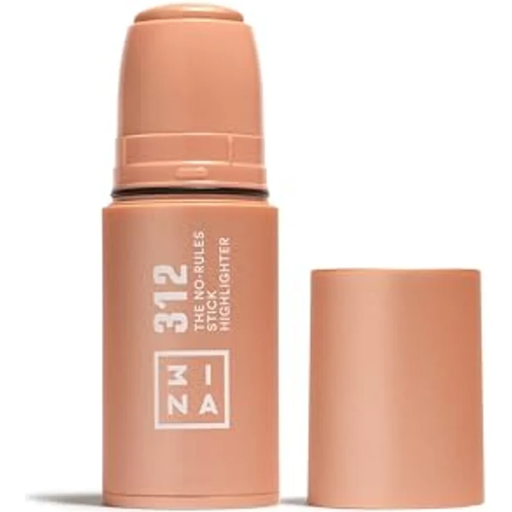 3INA The No-Rules Stick Highlighter 312, cremiger Highlighter in Rose Gold für Augen, Lippen und Wangen, 5 g – Bild 1