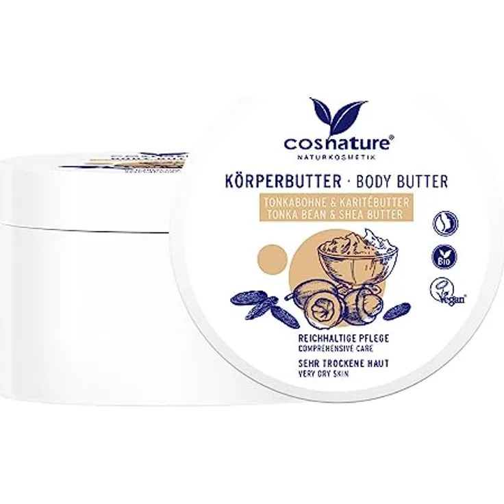 Cosnature Körperbutter mit Haba Tonka und Sheabutter, 200 ml