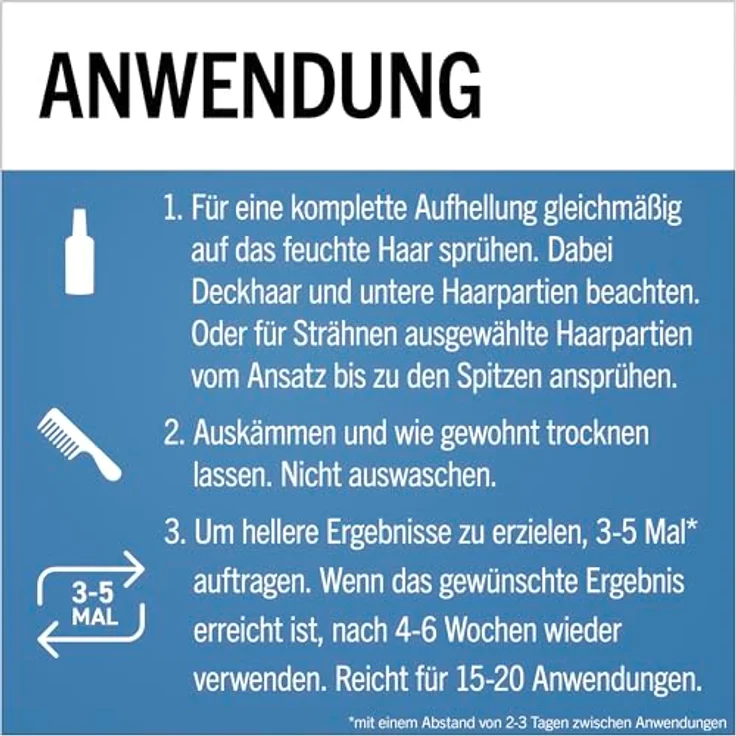 Blonde Aufheller S1 Aufhell-Spray Stufe 3 Aufhellung & Blondierung 125 ml – Bild 5