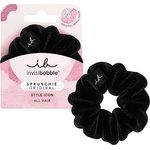 invisibobble Haargummi Schwarz Scrunchie Dusk till Dawn, Haargummis starker Halt für Mädchen & Damen, Scrunchies Samt Schwarz, designed im Herzen Münchens