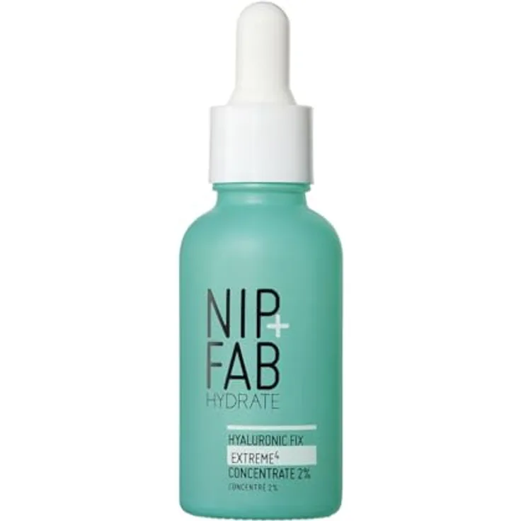Nip+Fab Hyaluronic Fix Extreme4 2% Hydration Concentrate, 30ml - Ultra leichte Feuchtigkeitstropfen mit Hyaluronsäure für sichtbar aufgepolsterte und hydratisierte Haut