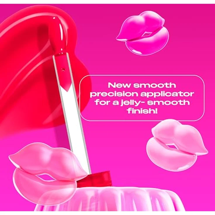 NYX PROFESSIONAL MAKEUP Jelly Job Peptide Infused Jelly Gloss, voluminöser Glanz für volle Lippen, Cherry Jelly – Bild 4