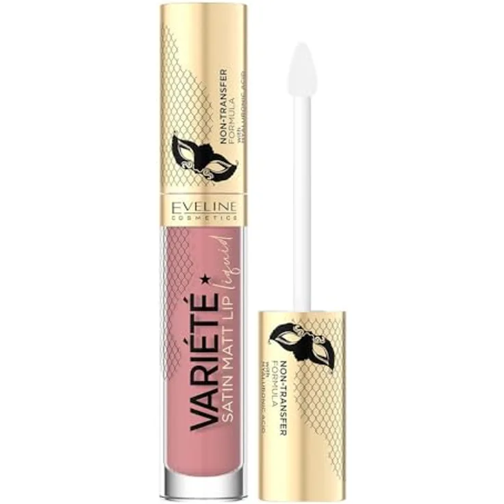 Eveline Cosmetics Variété, flüssiger Lippenstift mit mattem Finish, Farbton 02 Raspberry Cream, 4,5 ml