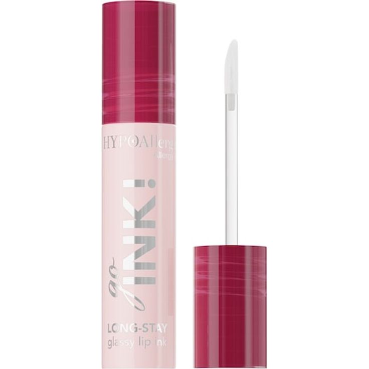 HYPOAllergenic GO INK! Long-Stay Glassy Lip Ink, flüssiger Lippenstift mit Vinylglanz, 4,6 g, Farbe 01 CHARMING