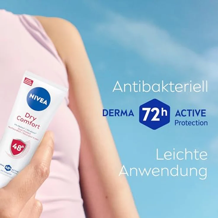 NIVEA DEO Creme dry comfort, 24h Schutz vor Achselnässe für normale Haut, 75 ml – Bild 4