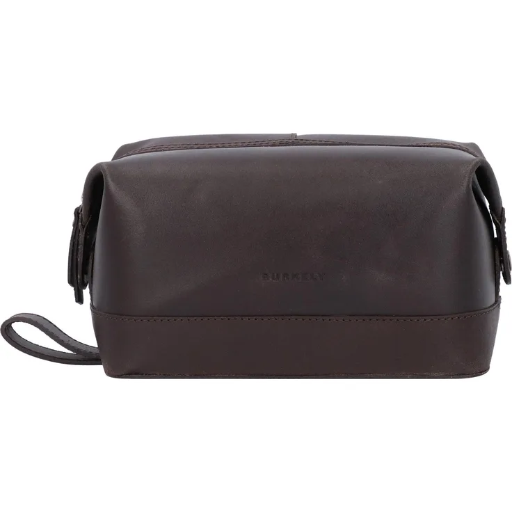 Burkely, Necessaire, Fundamentals Vintage, Braun, 4 l, Kulturtasche aus robustem Leder mit wasserdichtem Innenfach