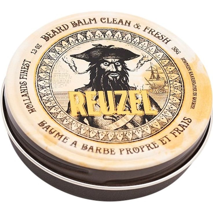 Reuzel Clean + Fresh Beard Balm, Bartbalsam für Herren mit Sheabutter und Arganöl, 35 g