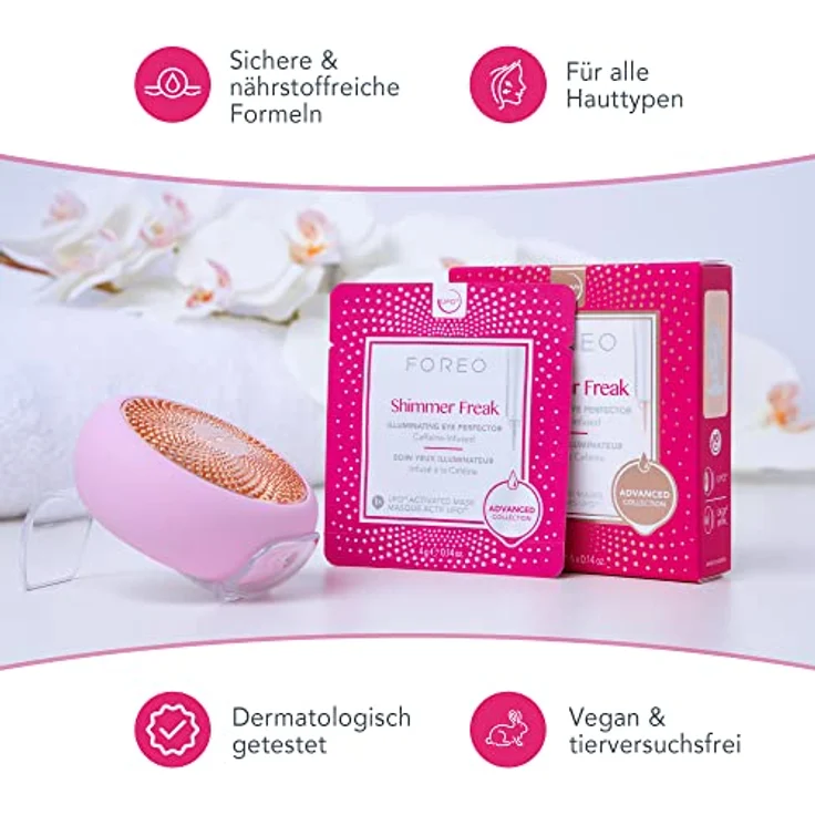 Foreo UFO Maskenpads Shimmer Freak 2.0, Gesichtsmasken mit Koffein für erfrischte Augen, 4 g – Bild 6
