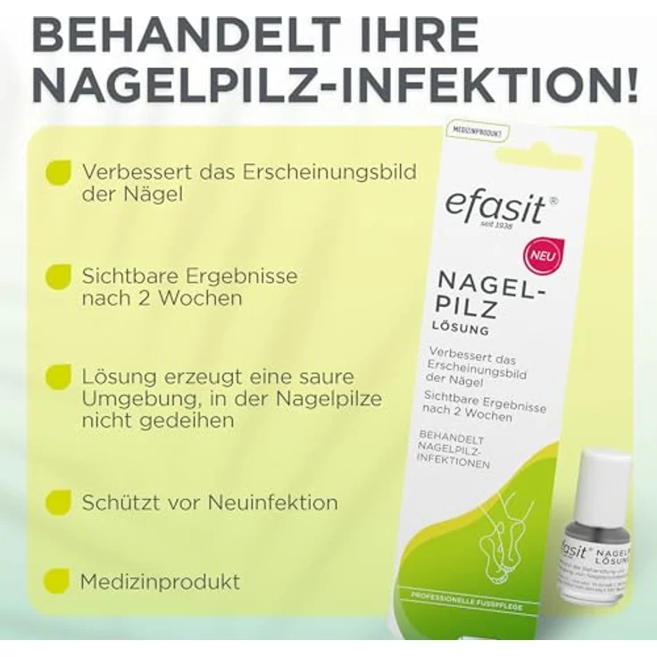 Efasit Nagelpilz Lösung, transparente Behandlung gegen Nagelpilz, 4 ml mit Schutzschicht – Bild 3