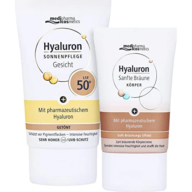 Medipharma Cosmetics, Hyaluron Sonnenpflege Gesicht Creme Lsf 50+ Getönt 100 G – Bild 1