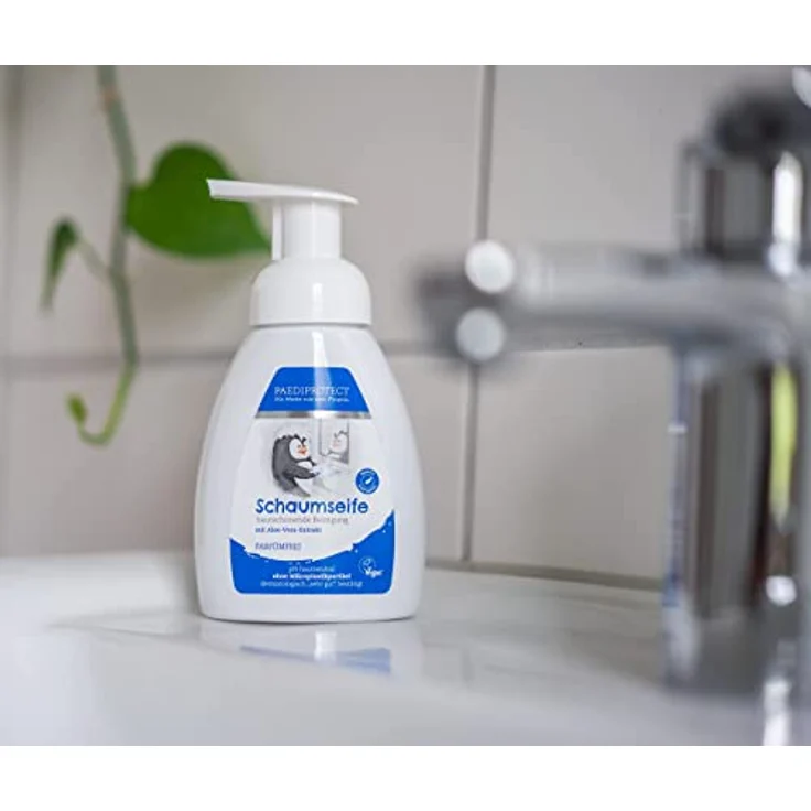 PAEDIPROTECT Schaumseife Kinder Erwachsene 250 ml, parfümfrei & feuchtigkeitsspendend, mit Aloe-Vera, reinigend, pH-neutrale vegane Handseife – Bild 4