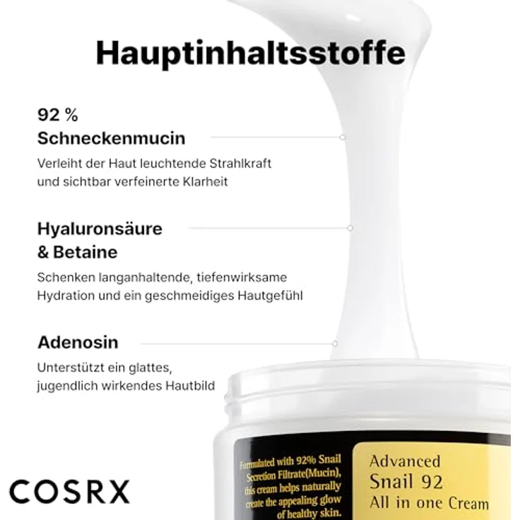 Cosrx Advanced Snail 92 All in One 100 g Gesichtscreme – Bild 5