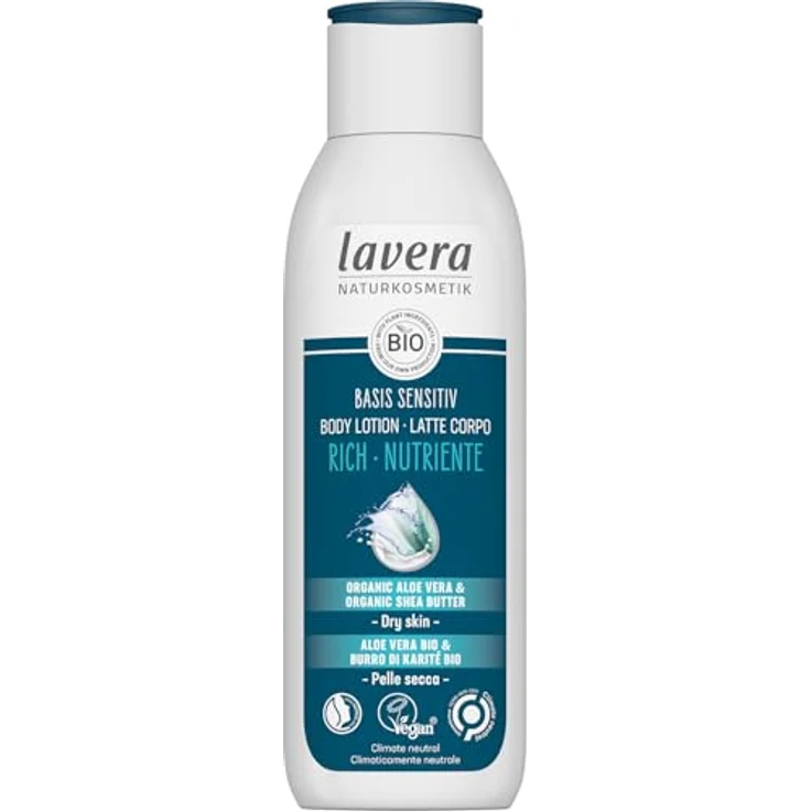 lavera Basis Sensitiv Reichaltig Body Milk 250 ml – Bild 1