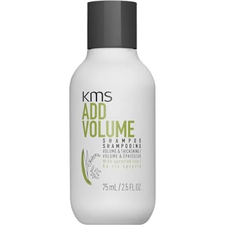KMS ADDVOLUME Shampoo, für feines bis mittelstarkes Haar, vegane Formulierung mit upgecyceltem Reis, ohne Silikone, 75ml – Bild 1