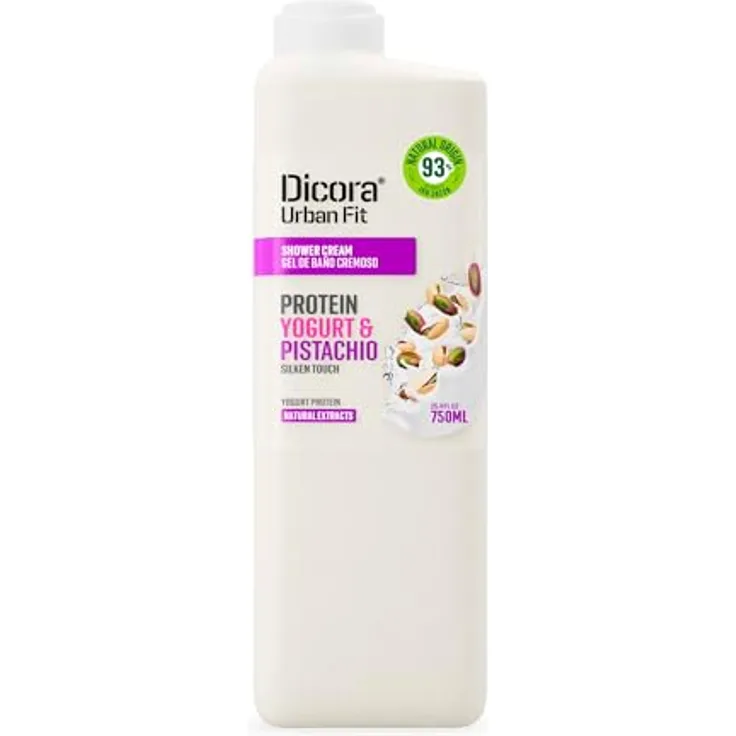 Dicora UrbanFit Dicora Uf Shower Cream Protein Yogurt & Pistachio, 750 ml, für Damen und Herren, täglich pflegend