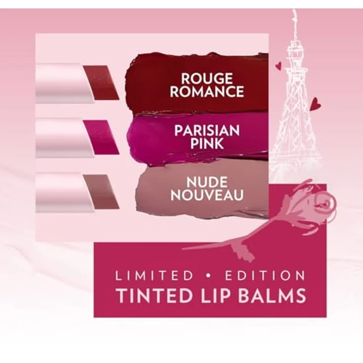 Vaseline Lippenbalsam mit Farbe, Emily Parisian Pink, 3 g, 24-Stunden-Feuchtigkeitsversorgung mit 9% Vaseline, intensives Rosa – Bild 5