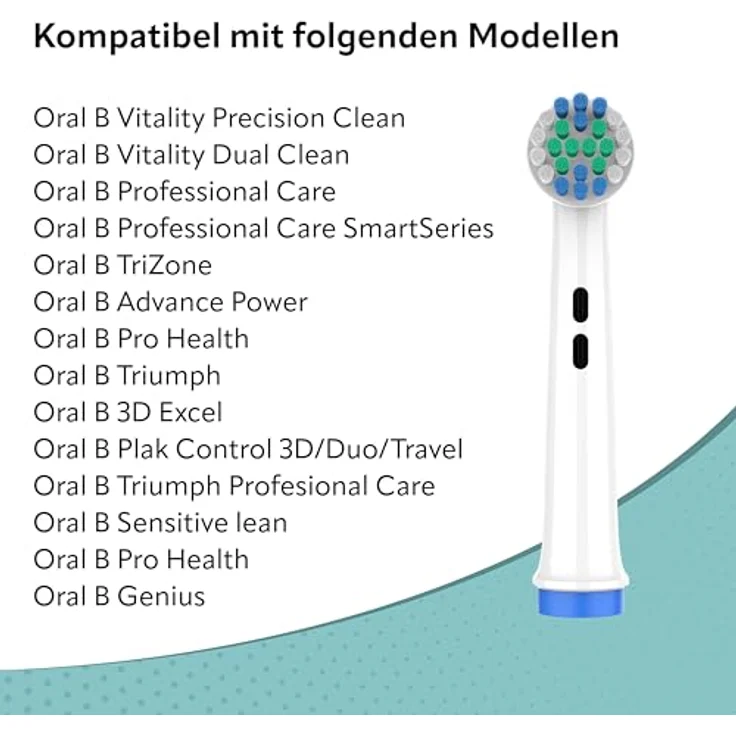 Perfekto24 8 Stück Aufsteckbürsten für Oral B, Ersatzbürsten mit sanften Borsten für gründliche Reinigung, kompatibel mit Vitality, Sensitive, Cross, 3D White, TriZone – Bild 3