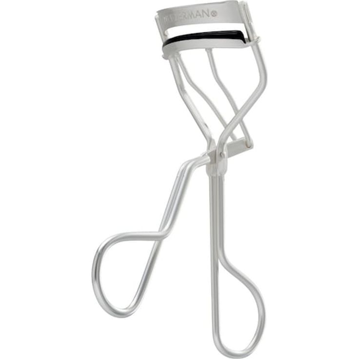 Tweezerman Wimpernzange Curl 60°, Unisex Wimpernzange in Platinum mit hypoallergenen Silikonpads, 1 ct