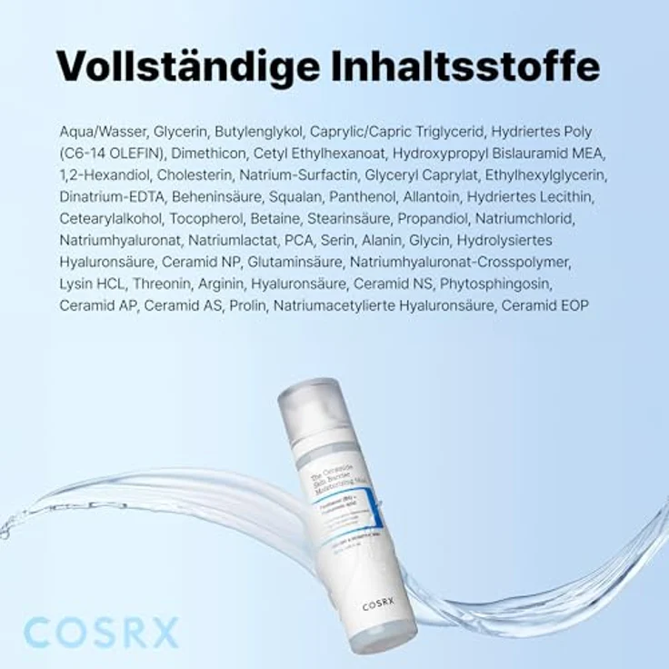 COSRX Ceramide Skin Barrier Moisturizing Mist, Gesichtsspray 120 ml mit Panthenol & Hyaluronsäure für empfindliche Haut – Bild 8