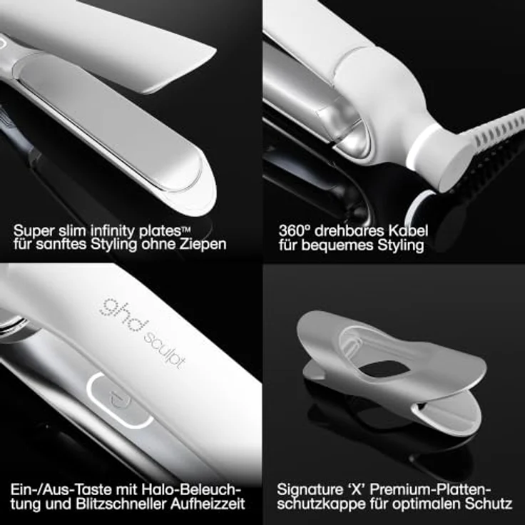ghd Glätteisen sculpt™ interaktives, KI-gestützt, in Weiß für perfektes Styling ohne Haarschäden – Bild 7