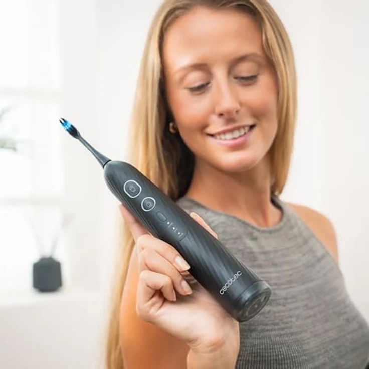 Cecotec ToothCare Jet Splash UltraSonic, 2-in-1 elektrische Zahnbürste mit Munddusche, 60 ml Tank, 120+ PSI, 3 Modi, IPX7, induktive Ladestation – Bild 2